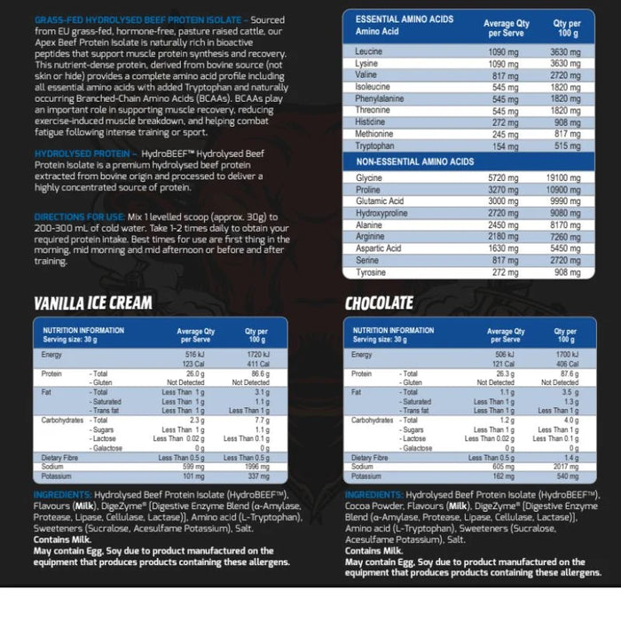 Apex Beef Protein Isolate