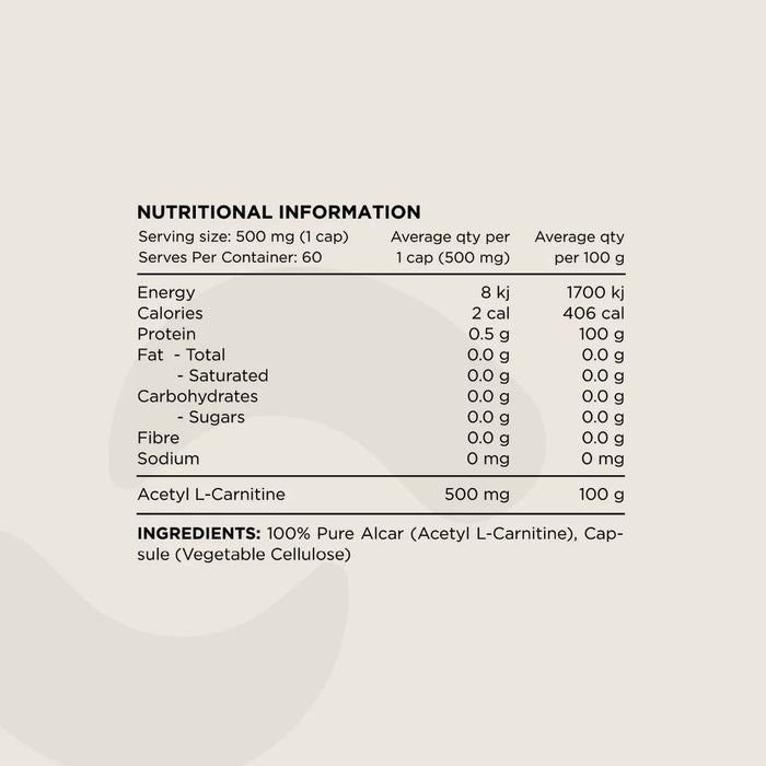 Alcar - Acetyl L-Carnitine (Capsules)